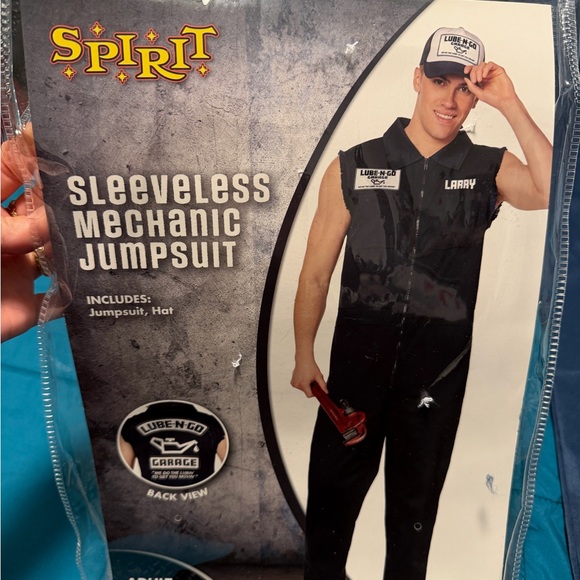 Mens sleeveless mechanic jumpsuit costume XS/S - Picture 2 of 5